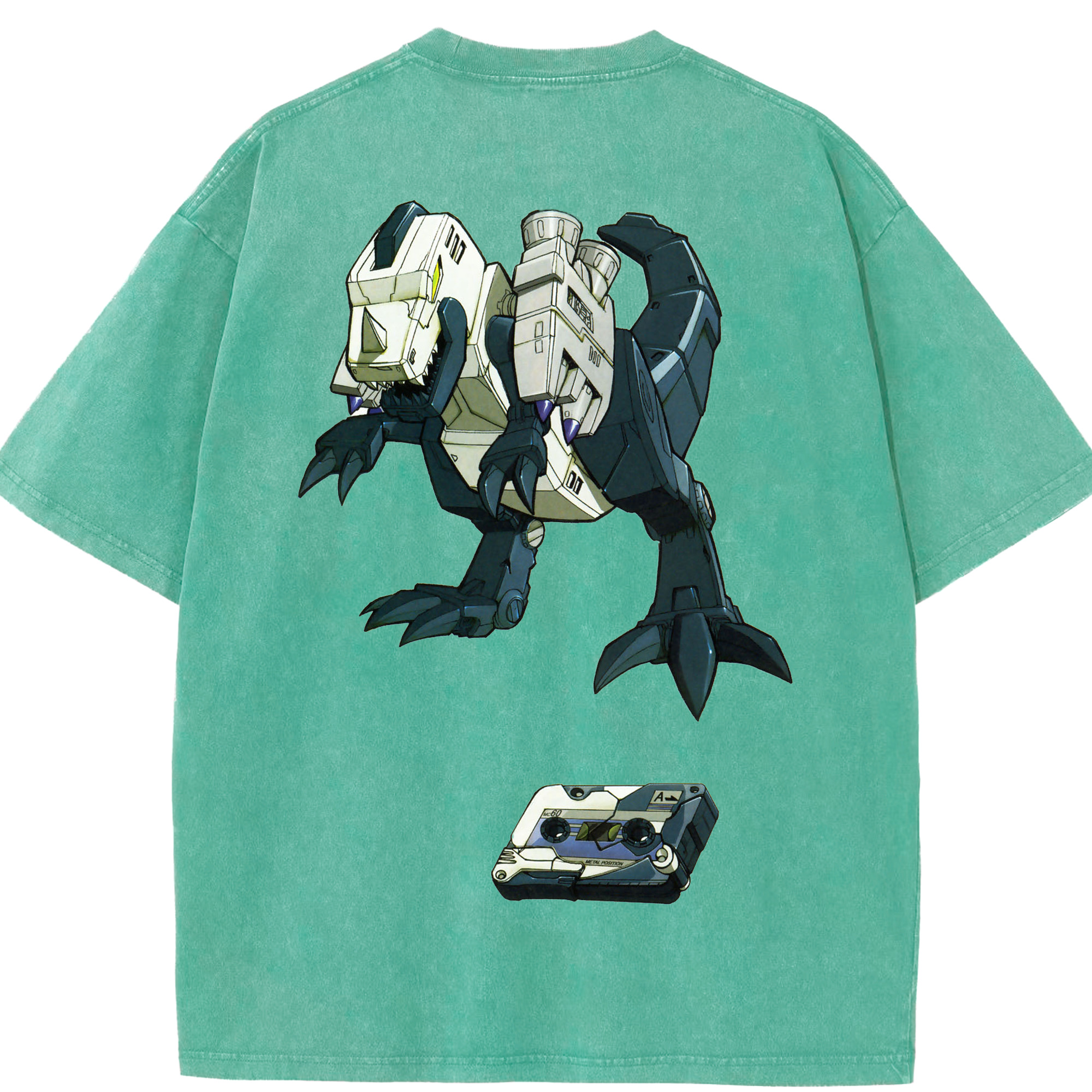 （画像用）  綿100% ヴィンテージ風 半袖Tシャツ（背面プリント）
